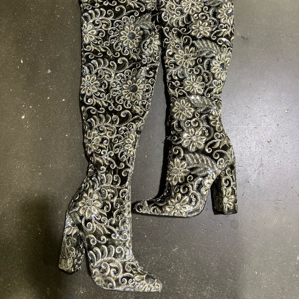 Embellished One of A Kind Boots - 7